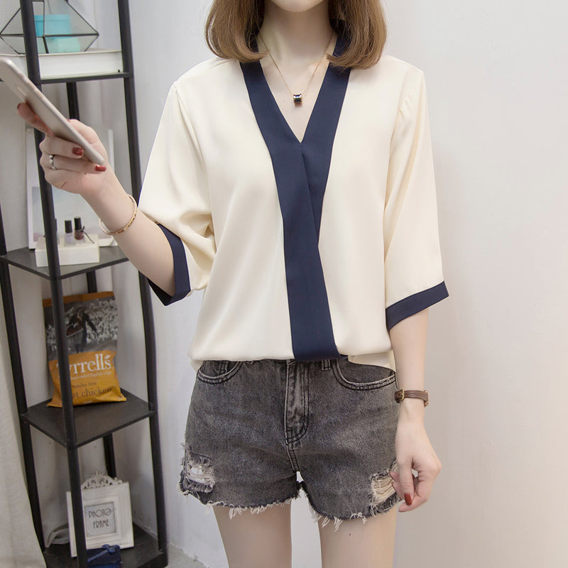 Kionah Plus Size Japanese Inspired Wrap Short Sleeve Top