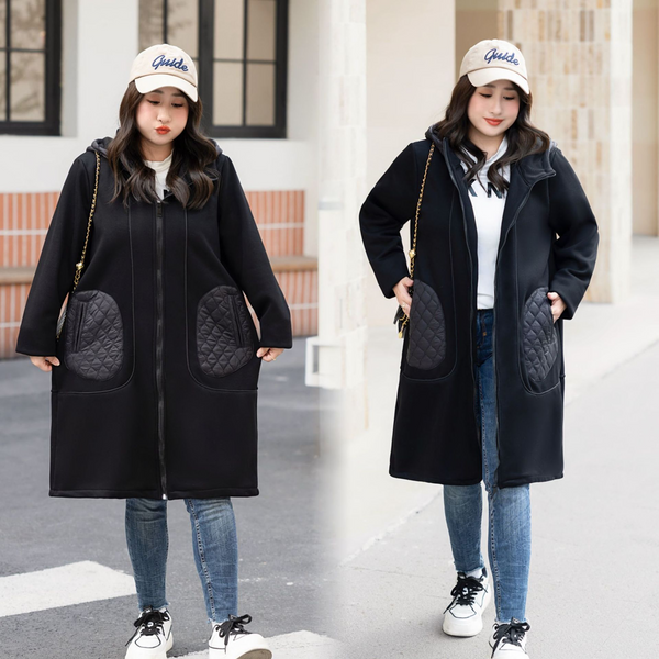 (5XL-9XL) Plus Size Long Hooded Winter Jacket (Extra Big Size)