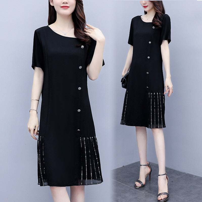 Kiri Plus Size Boatneck Short Sleeve Dress