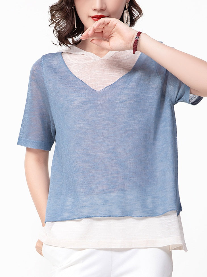 Kerstin Plus Size Knit Hoodie Top