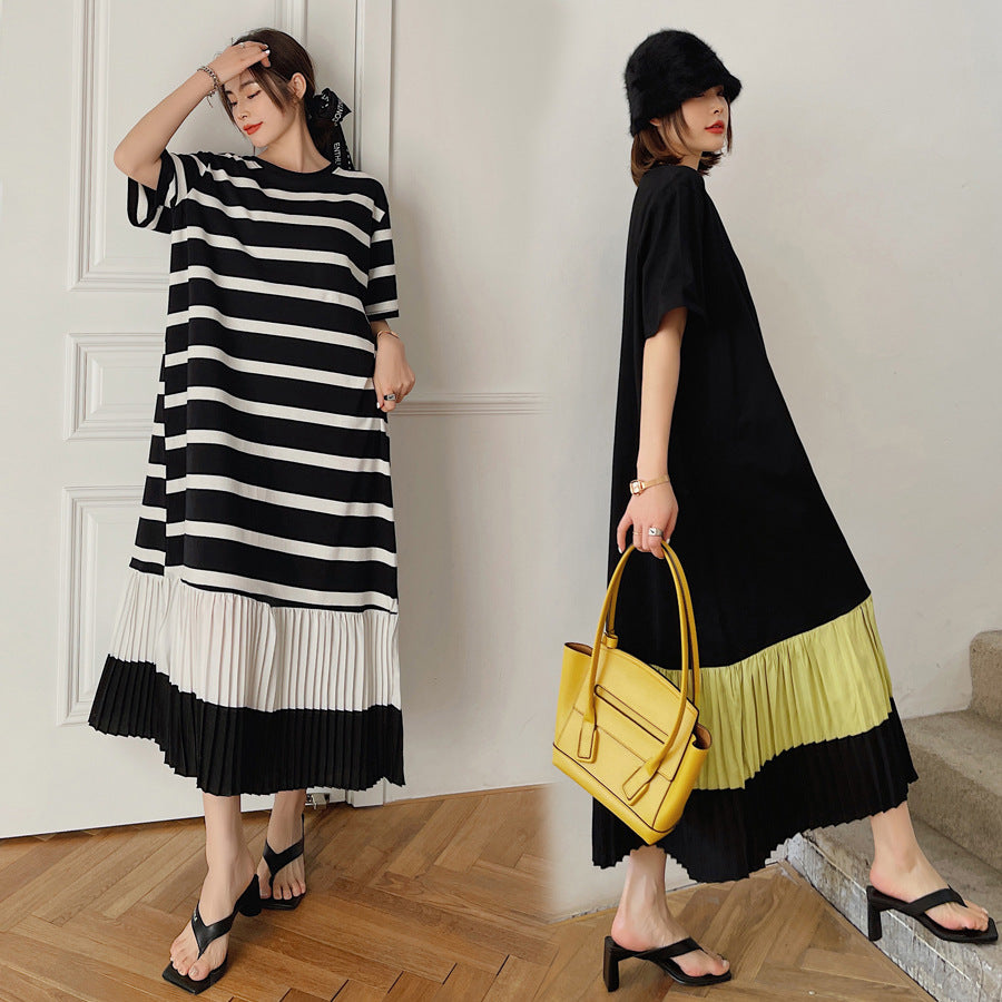 Plus Size Short-Sleeved Casual Dress