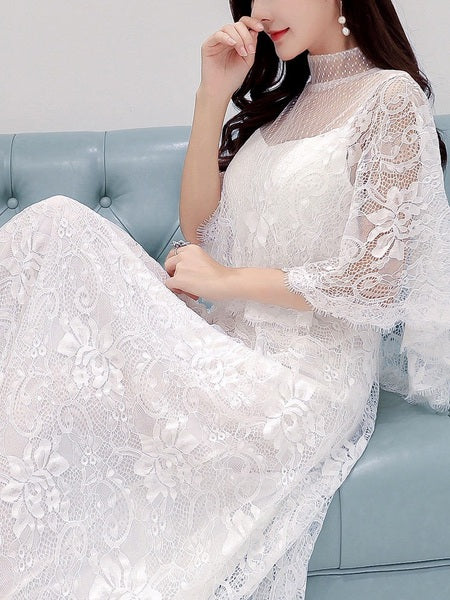 Marlyn High-neck Lace Plus Size Gown Occasion Evening Wedding Gown Sho Pluspreorder Marlyn High-neck Lace Plus Size Gown Occasion Evening Wedding Gown Sho Pluspreorder