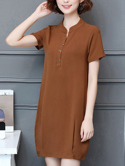 Lailani Plus Size V Neck Short Sleeve Dress