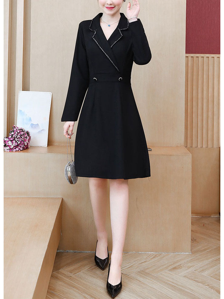Plus size best sale tuxedo dress black
