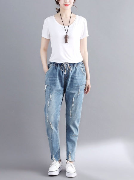 Luzetta Drawstring Denim Jeans (EXTRA BIG)
