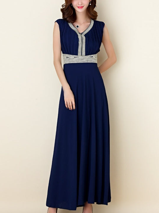 Karliah Diamante Plus Size Occasion Party Wedding Evening Bridesmaid Sleeveless Maxi Dress Gown