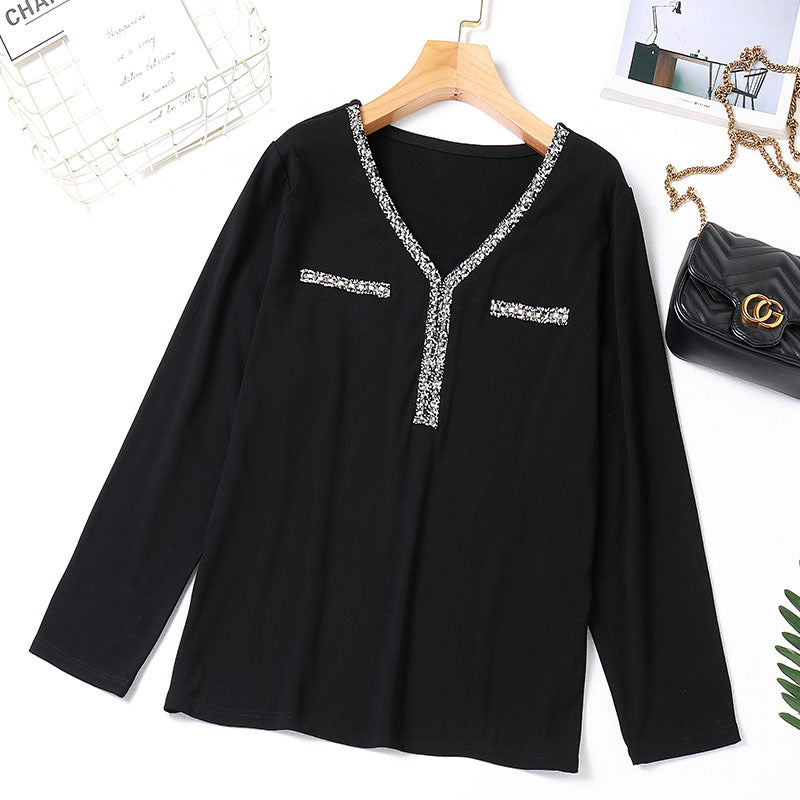Kimberley Plus Size Chanel- Esque Long Sleeve Top