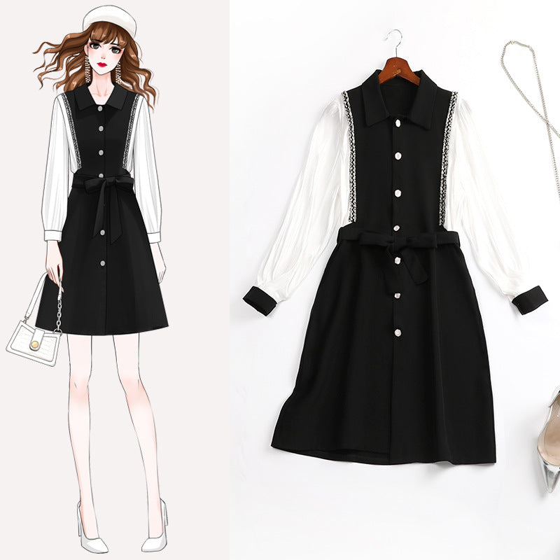 Kura plus size long sleeve shirt dress