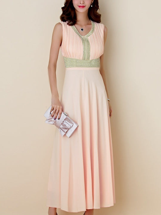 Karliah Diamante Plus Size Occasion Party Wedding Evening Bridesmaid Sleeveless Maxi Dress (Pink, Blue) Gown
