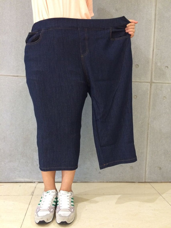 Plus Size 3/4 Capri Jeans (2 Colours) (EXTRA BIG SIZE)