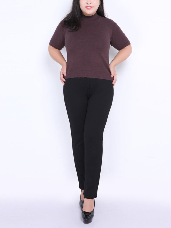 Plus Size Black Smart Long Pants (EXTRA BIG SIZE)