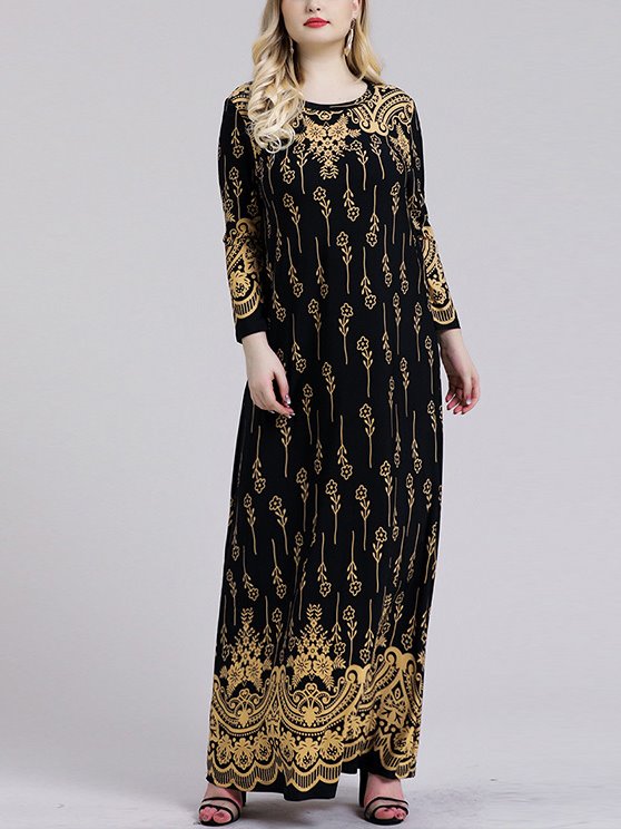 PLUS SIZE PRINTED ABAYA