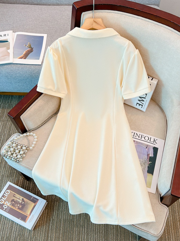 Plus Size A Line Korean Polo T Shirt Dress Pluspreorder