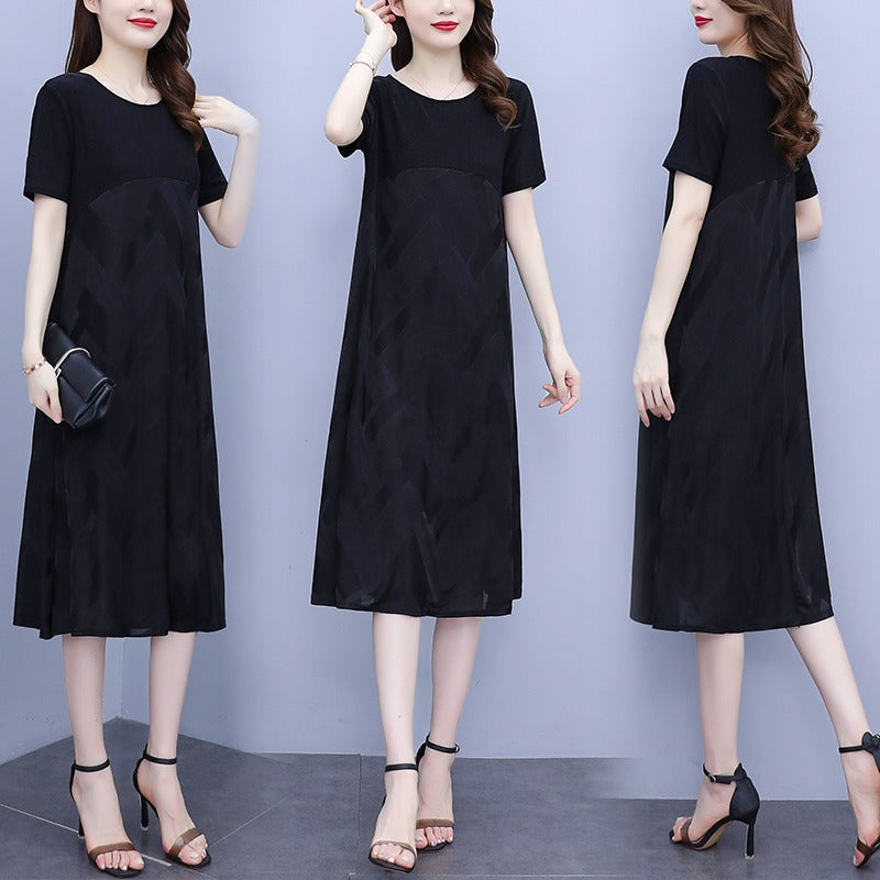 Plus Size Black A Line Flattering Dress – Pluspreorder