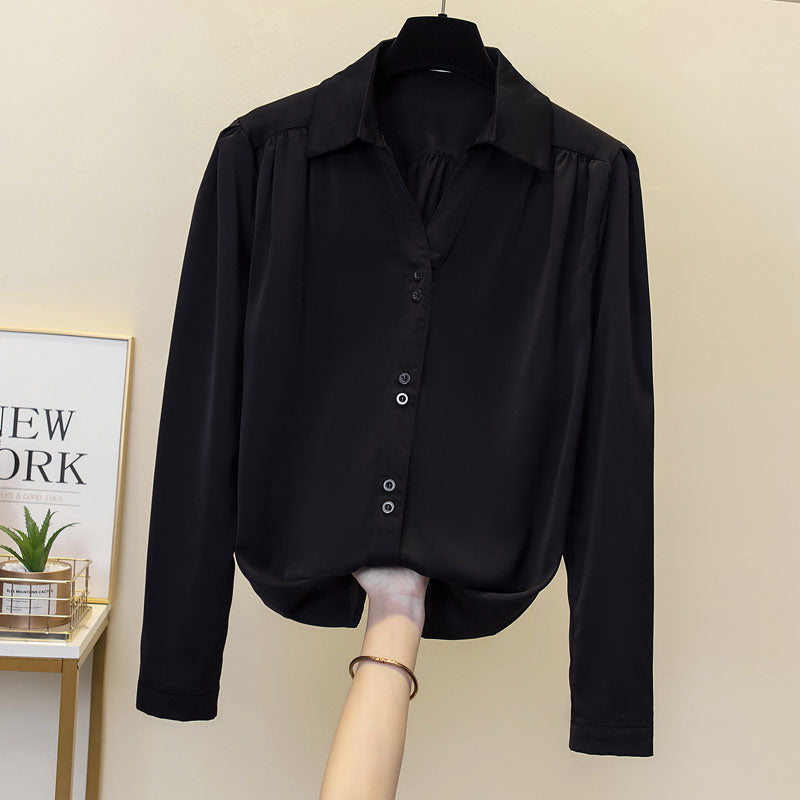 Plus Size Black Long Sleeve Shirt