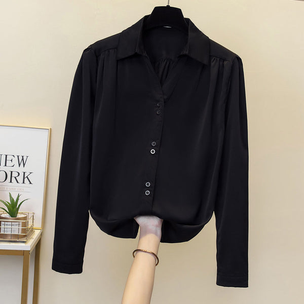 Plus Size Black Long Sleeve Shirt