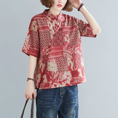 Plus Size Cheongsam Blouse
