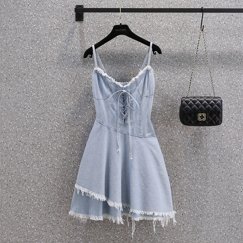 Plus Size Denim Corset Dress – Pluspreorder