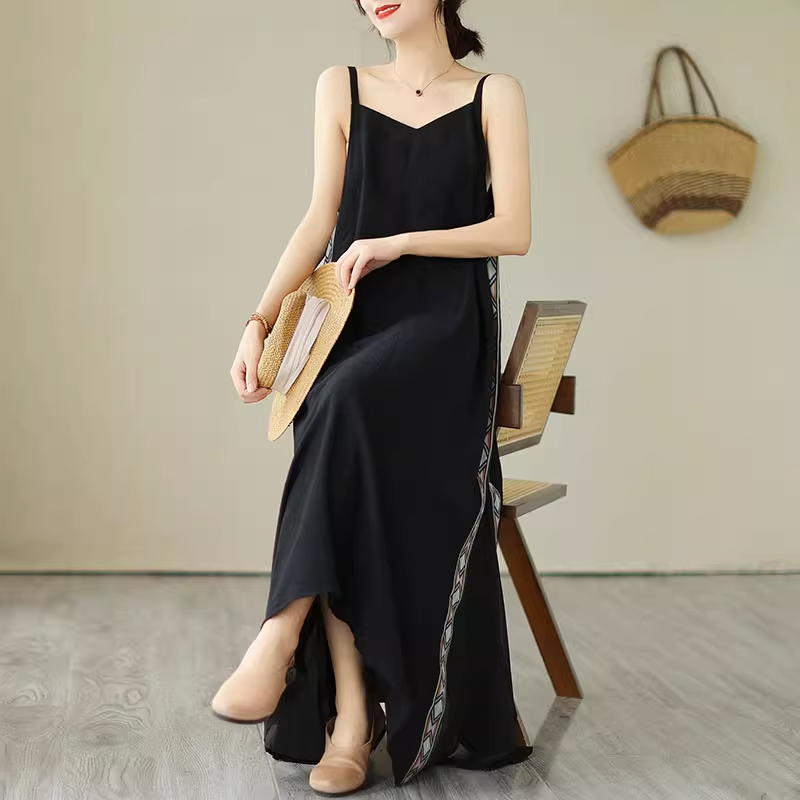 Plus Size Ethnic Camisole Sleeveless Dress