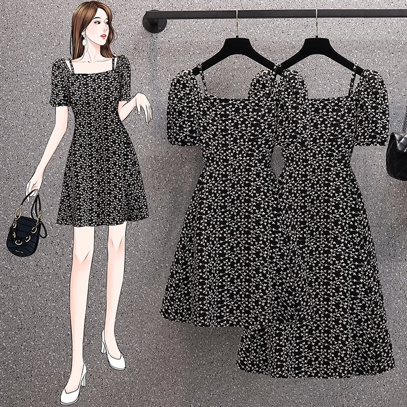 Plus Size Floral Square Dress