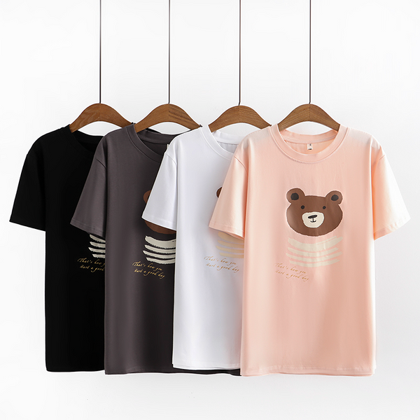 Plus Size Graphic Bear T Shirt