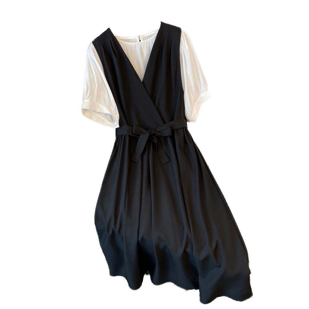 Plus Size Korean Blouse And Pinafore Dress Set Pluspreorder plus-size-korean-blouse-and-pinafore-dress-set-pluspreorder