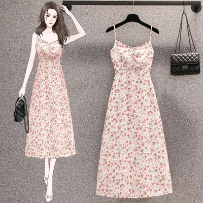 Plus Size Korean Ditsy Floral Camisole Dress