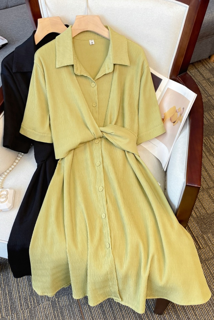 Plus Size Korean Twist Layer Dress – Pluspreorder