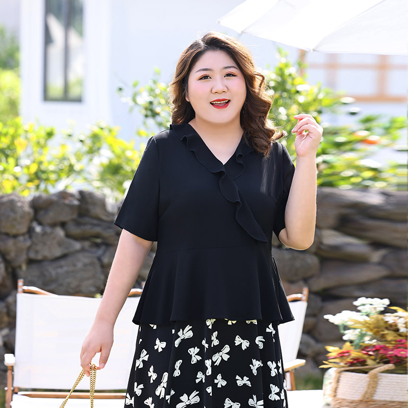 Plus Size Mock 2 Piece Midi Shirt Dress (Extra Big Size) – Pluspreorder