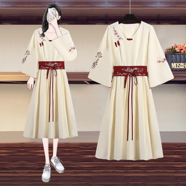 Plus Size Oriental Modern Hanbok Cheongsam Dress