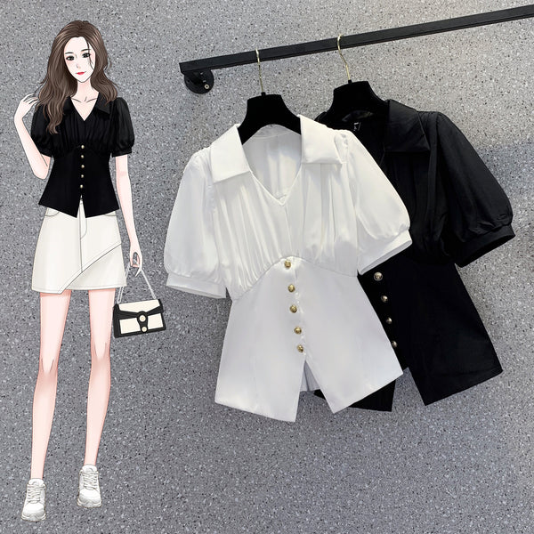 Plus Size Peplum Shirt Blouse