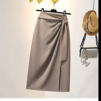 Plus Size Wrap Midi Skirt