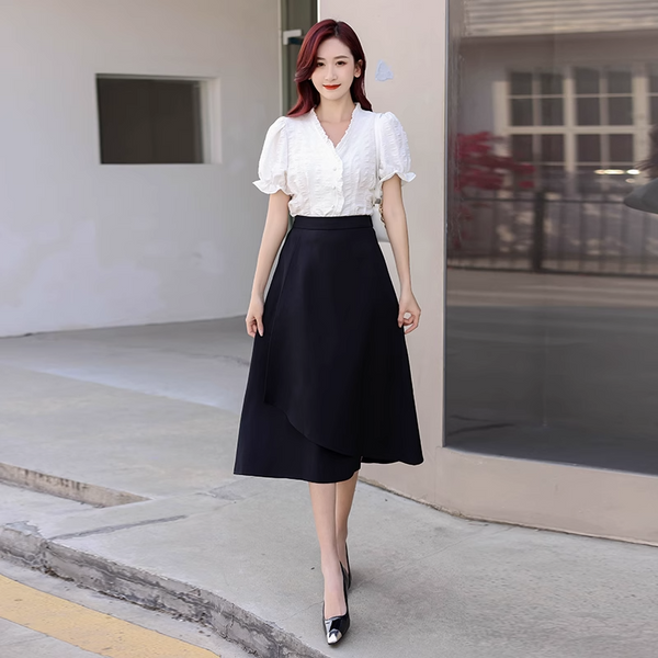 Plus Size Wrap Work Skirt Pluspreorder