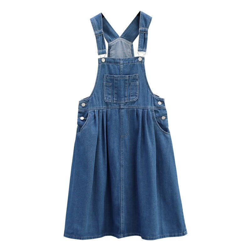 Plus Size A Line Denim Suspender Dress Pluspreorder Plus Size A Line Denim Suspender Dress Pluspreorder