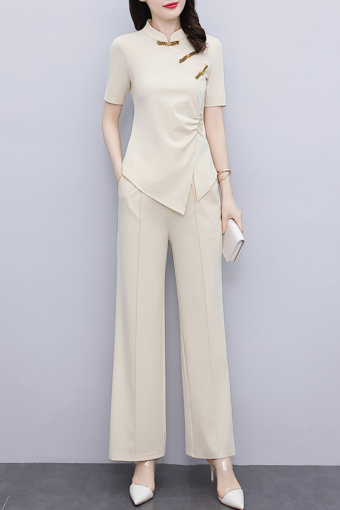 Cheongsam with cheap pants