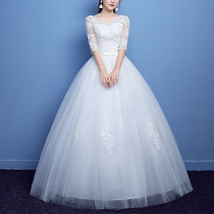 plus size wedding dress with sleeves