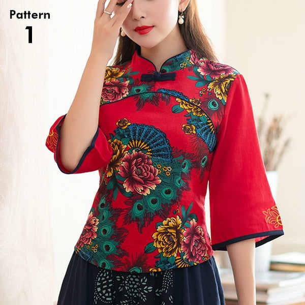 Plus size cheongsam blouse