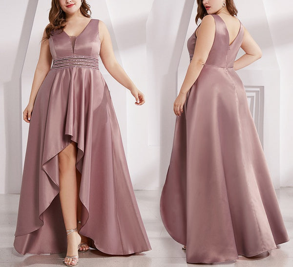 Plus Size Longer Back Gown