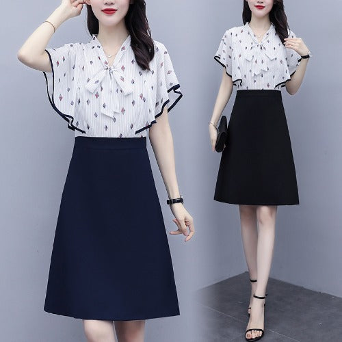 Plus Size Layer Work Short Sleeve Dress
