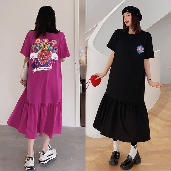 Plus Size Love Te Amo T Shirt Dress