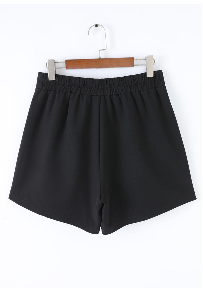 Plus Size Black Skorts Pluspreorder