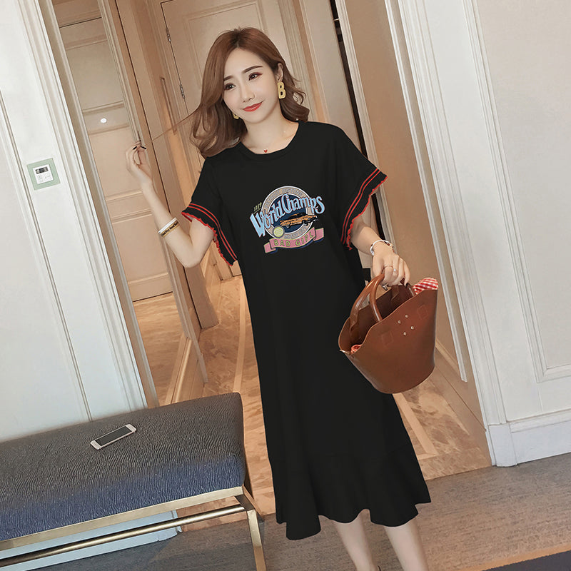 Plus Size Graphic Cotton T Shirt Dress Pluspreorder Plus Size Graphic Cotton T Shirt Dress Pluspreorder