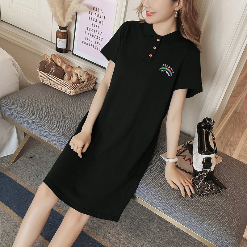 plus size polo shirt dresses Plus Size Graphic Polo T Shirt Dress – Pluspreorder