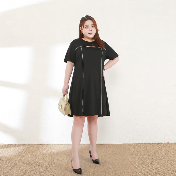Emma Plus Size Black Cutout Dress
