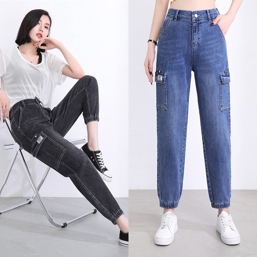 Plus Size Utility Capri Jeans