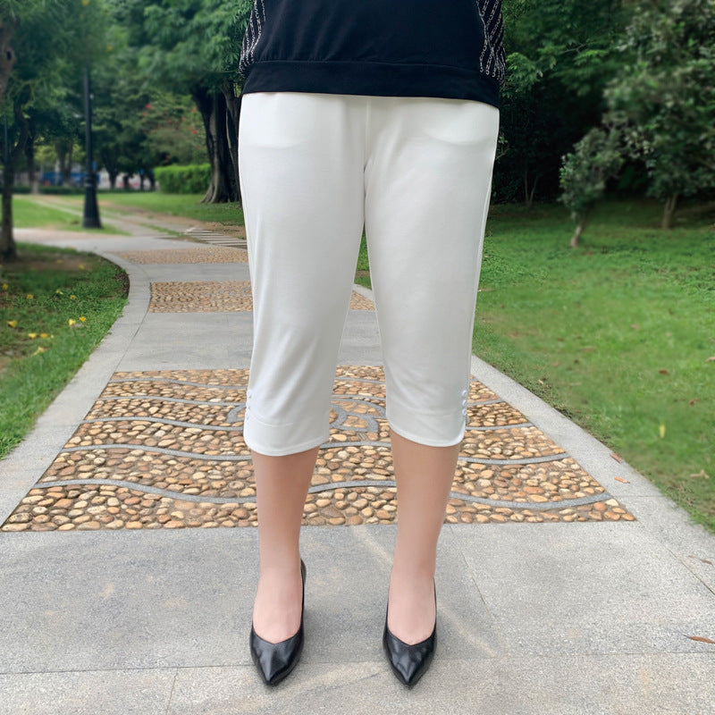 Plus Size Triple Button Capri Pants (EXTRA BIG SIZE) – Pluspreorder