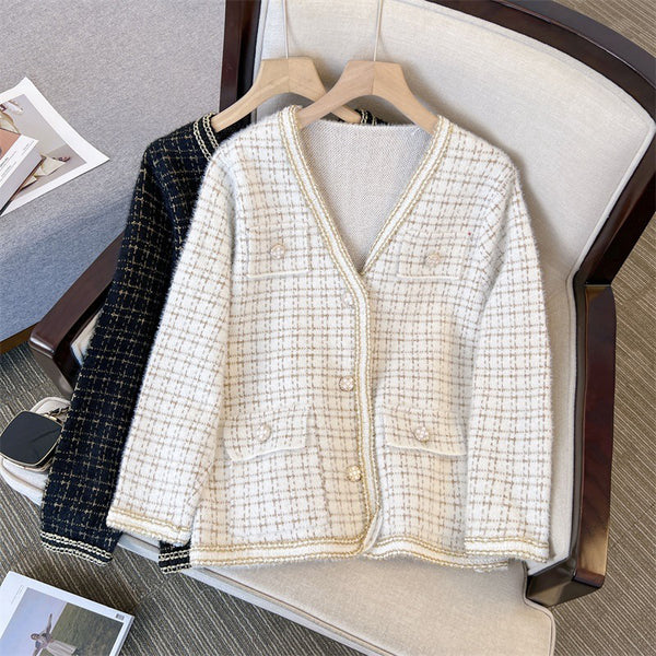 Plus Size Chanelesque Long Sleeve Jacket