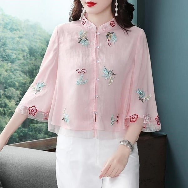 Plus Size Chinese Oriental Cheongsam Blouse