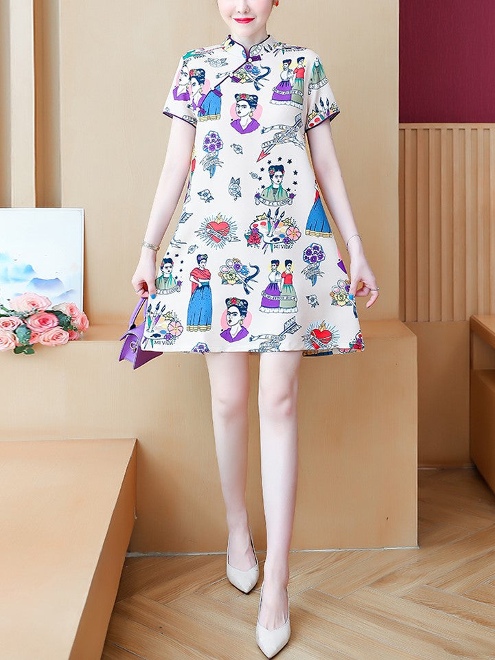 Plus Size Modern Art Cheongsam