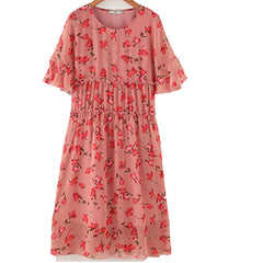 Plus Size Pink Floral Babydoll Dress – Pluspreorder